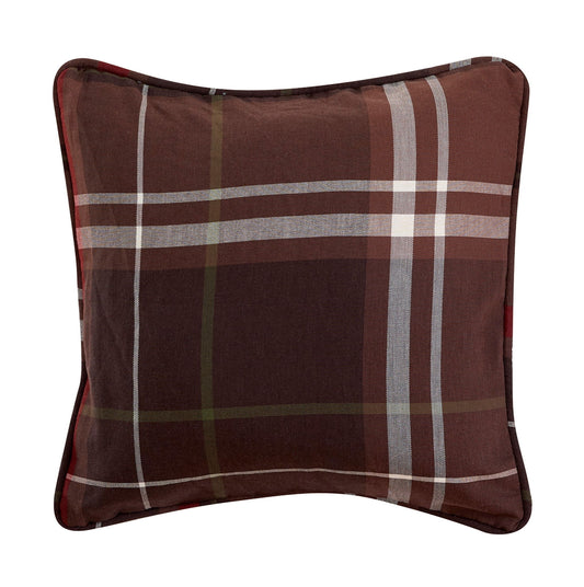 Jackson - Plaid Euro Sham - Brown / Red
