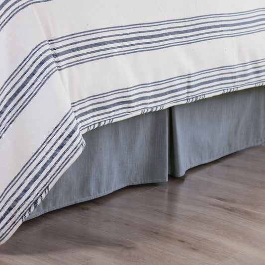 Chambray - Full Denim Bed Skirt - Denim Blue