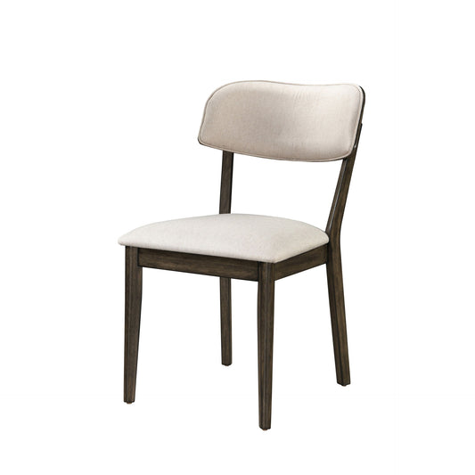 Rex - Open Back Dining Chair (Set of 2) - Walnut Brown / Beige