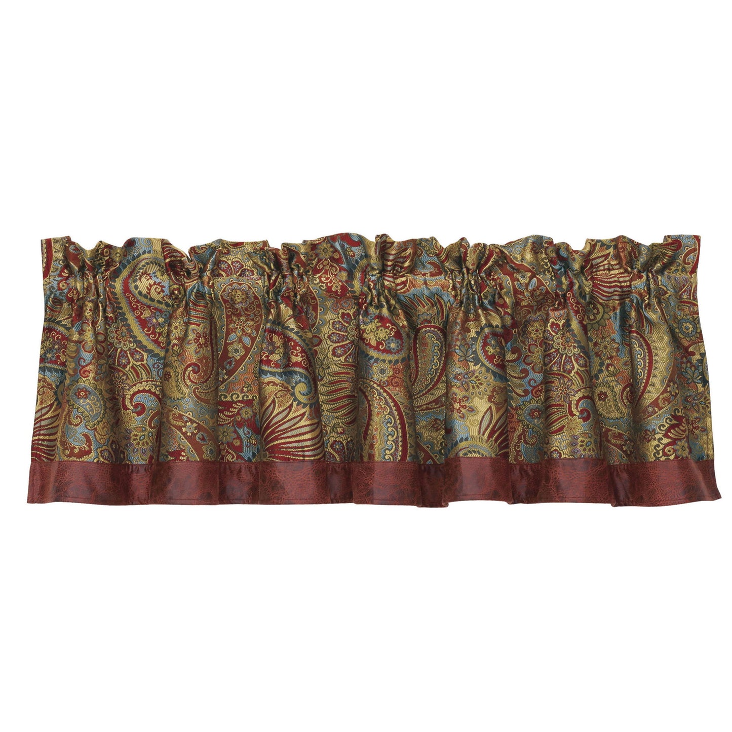 San Angelo - Paisley Valance - Red / Gold / Blue