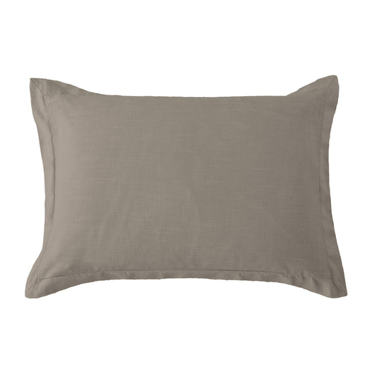 Hera - Washed Linen Tailored Dutch Euro Pillow - Taupe