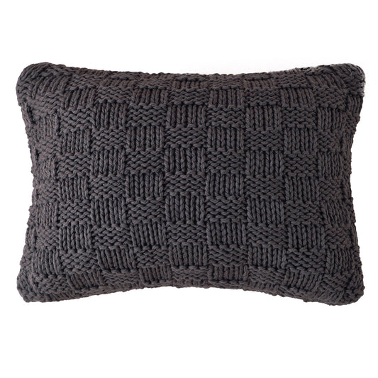 Chess Knit - Dutch Euro Pillow - Slate