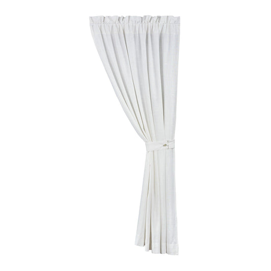 Luna - Extra Long Lined Curtain Panel - White