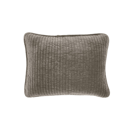 Stonewashed Cotton Velvet - Boudoir Pillow - Taupe