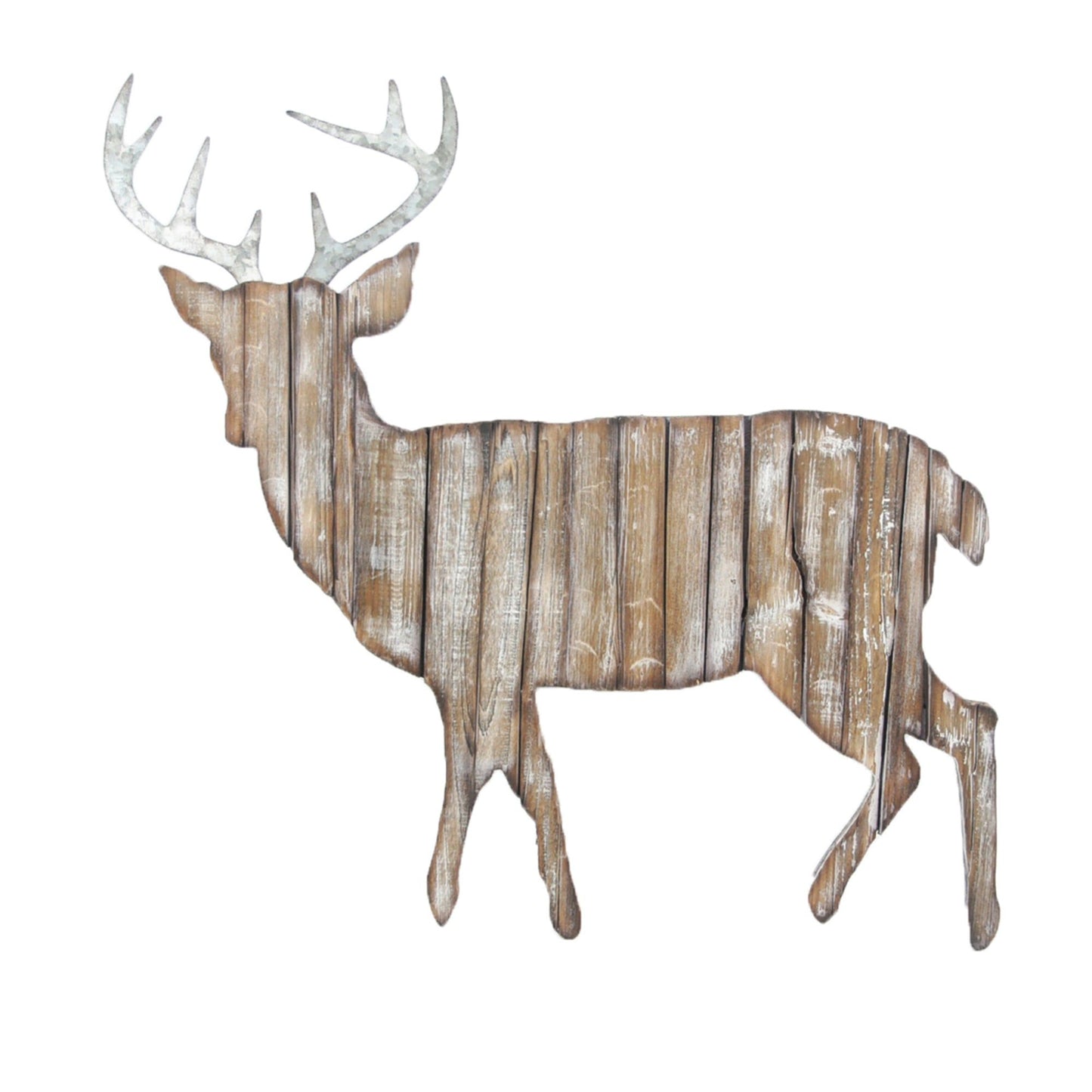 Deer - 23.6" x 23.6" Cut Out Rustic Wall Décor - Tan