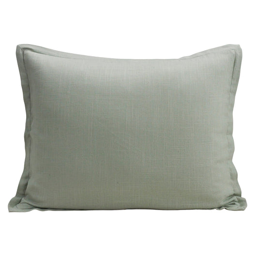 Hera - Washed Linen Tailored Dutch Euro Pillow - Sage