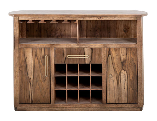 Balam - 1 Drawer & 2 Door Bar - Light Brown