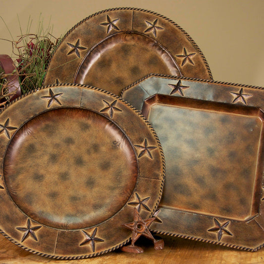 Star Iron - 22.5" Oval Tray - Brown