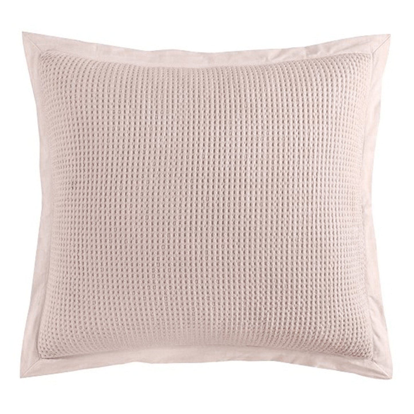 Stonewashed Cotton Waffle Weave - Euro Sham - Blush