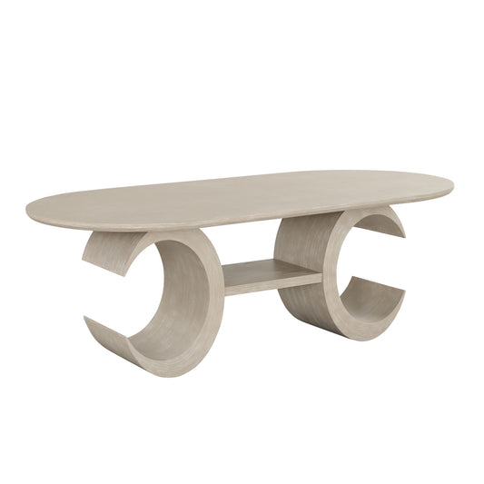 Gwendolyn - Oval Table Top And Base - Beige