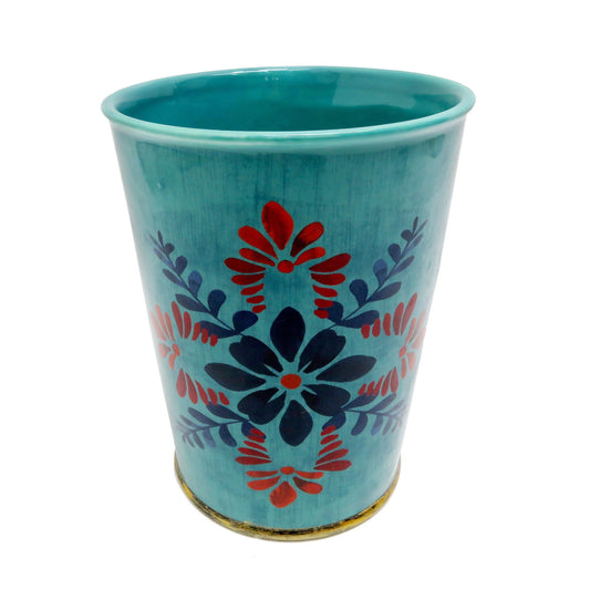 Bonita - Ceramic Wastebasket - Blue
