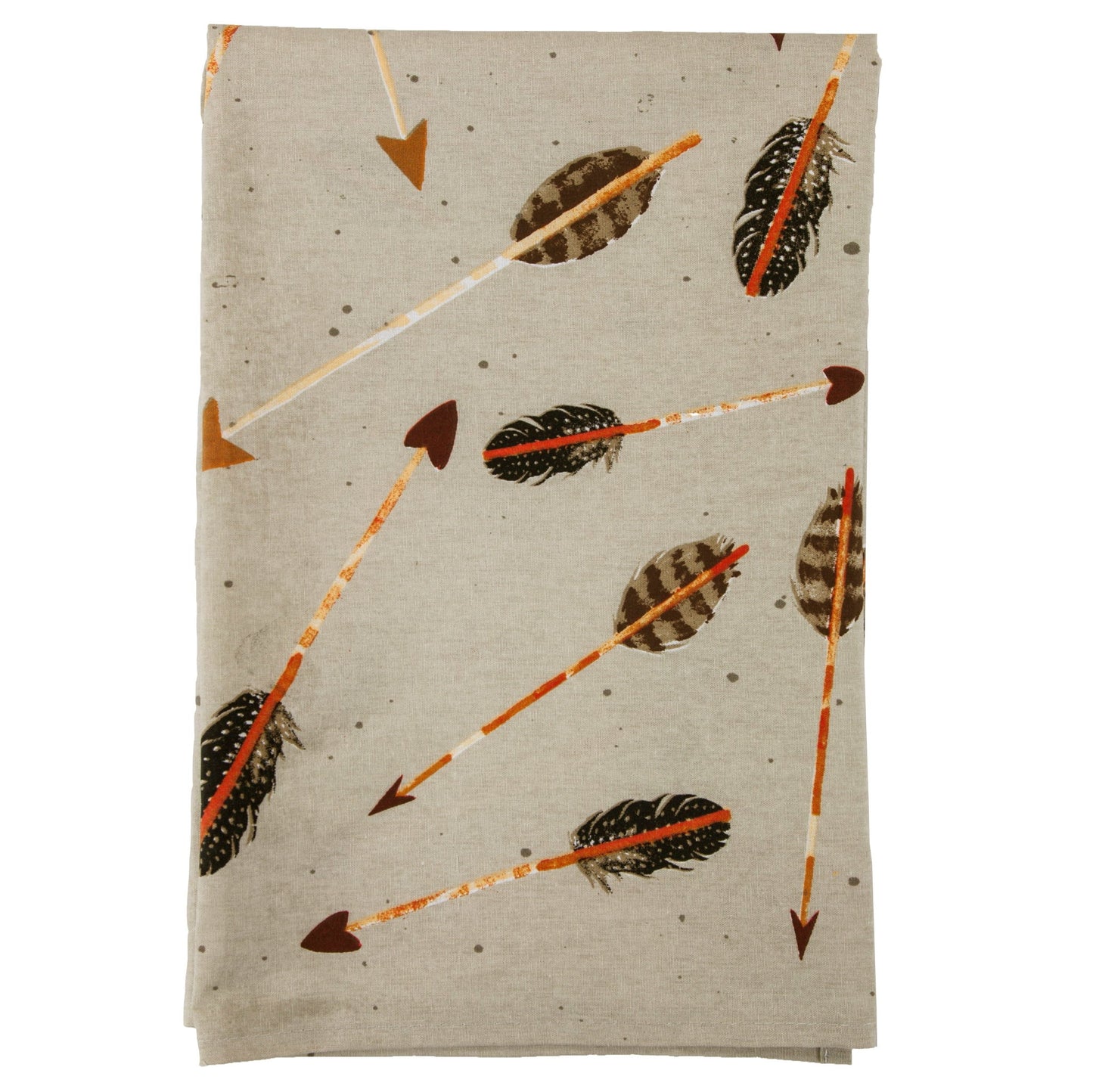 Arrow - Tossed Arrow Southwestern Tea Towel Set (Set of 5) - Tan
