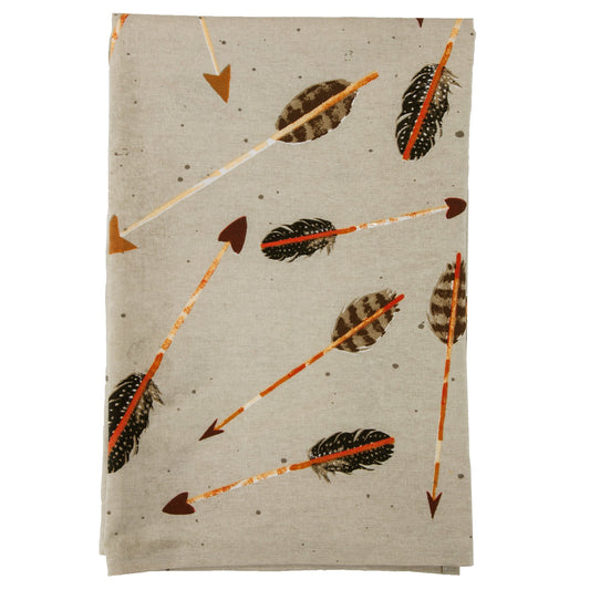 Arrow - Tossed Arrow Southwestern Tea Towel Set (Set of 5) - Tan