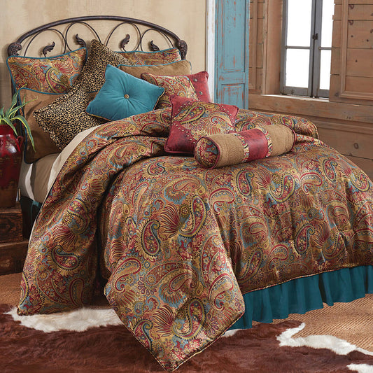 San Angelo - Full Comforter Set (Set of 4) - Teal