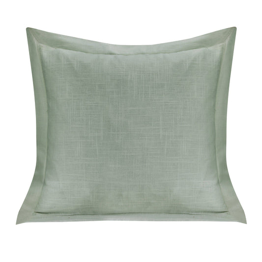 Luna - Single Flanged Washed Linen Pillow - Sage