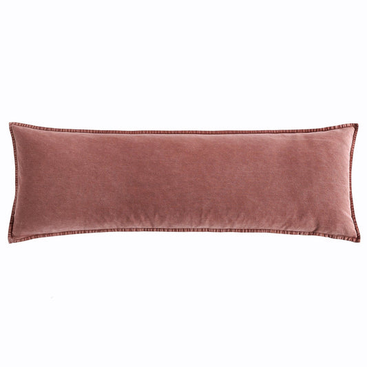 Cotton Canvas - Stonewashed Long Lumbar Pillow - Sarsaparilla