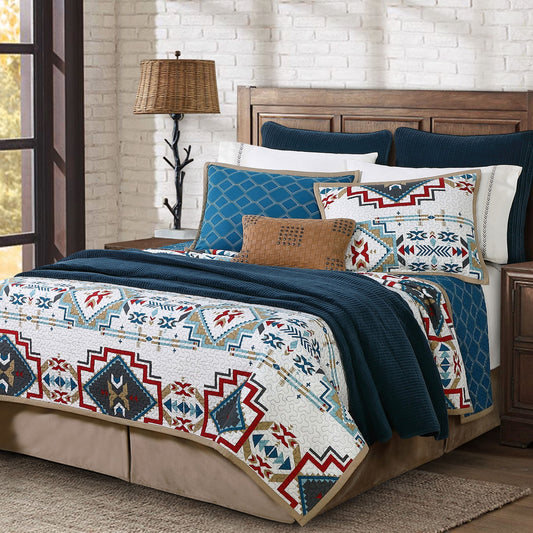 Spirit Valley - King Quilt Set (Set of 3) - Teal
