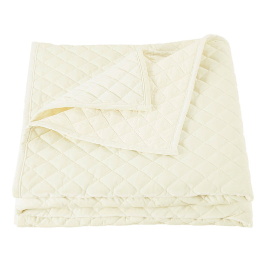 Velvet Diamond - Twin Quilt - Cream