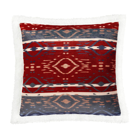 Campfire - Home On The Range Aztec Campfire Sherpa Pillow - Multi Color
