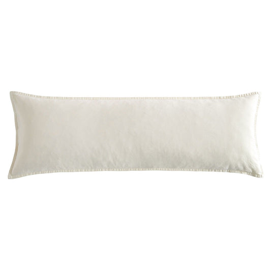 Cotton Canvas - Stonewashed Long Lumbar Pillow - Natural