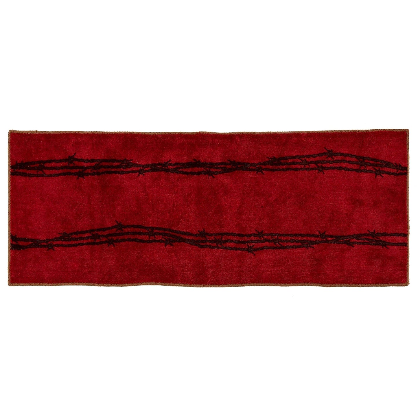 Rustic Barbwire - Barbwire Print Rug - Red
