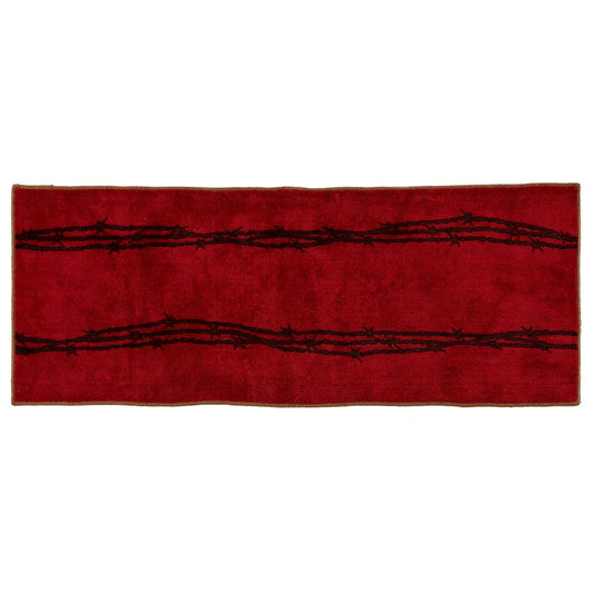 Rustic Barbwire - Barbwire Print Rug - Red