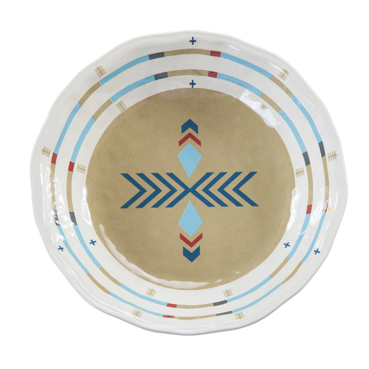 Spirit Valley - Melamine Serving Bowl - Red / Cream / Blue