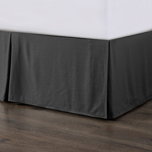 Hera - Queen Washed Linen Tailored Bed Skirt - Slate