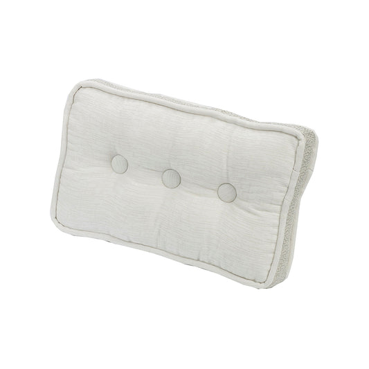 Wilshire - 3-Button Decorative Box Pillow - White
