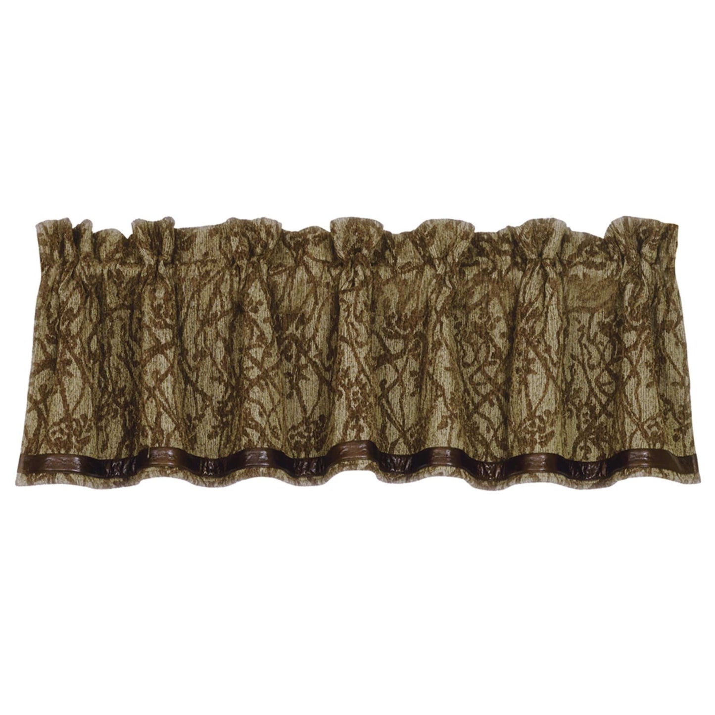 Highland Lodge - Branches Motif Valance - Tan & Brown
