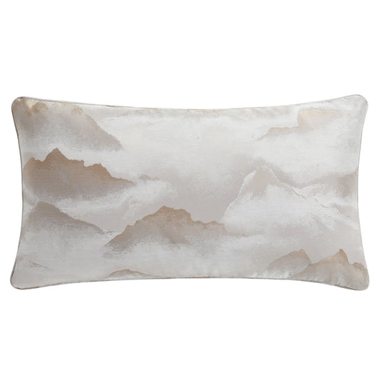 Serenity - Modern Jacquard Lumbar Pillow - Champagne