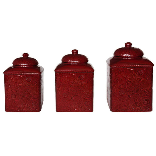 Savannah - Canister Set (Set of 3) - Red