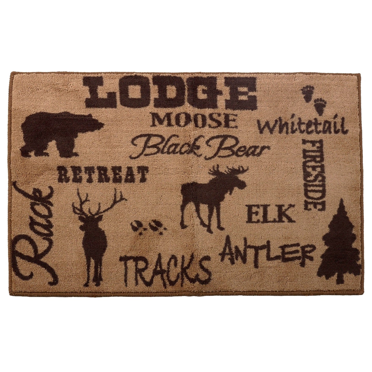 Brown Lodge Rug - Lodge Rug - Tan & Chocolate Brown
