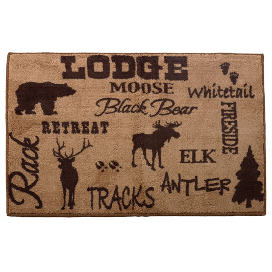 Brown Lodge Rug - Lodge Rug - Tan & Chocolate Brown