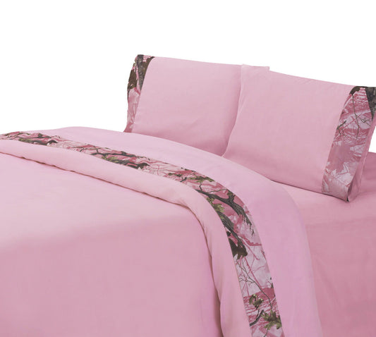 Camo - King Sheet Set - Pink