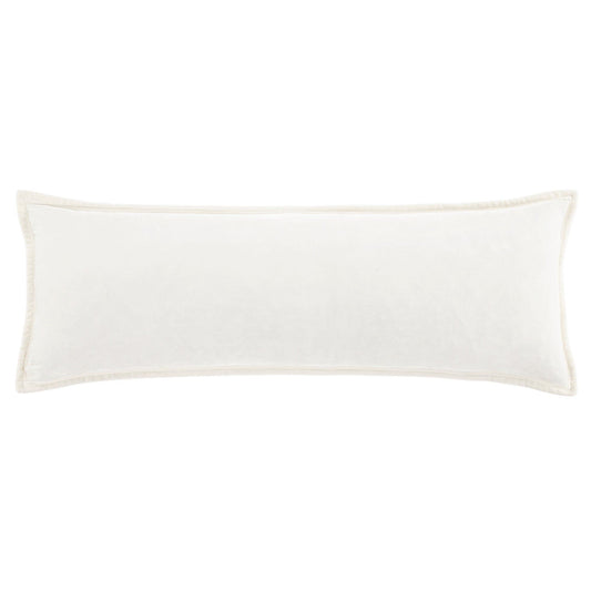 Stella - Faux Silk Velvet Long Lumbar Pillow - Stone