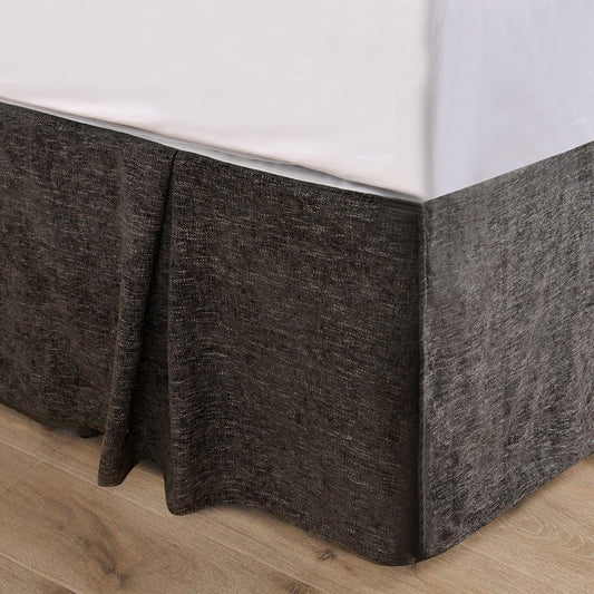 Hamilton - King Chenille Bed Skirt - Black