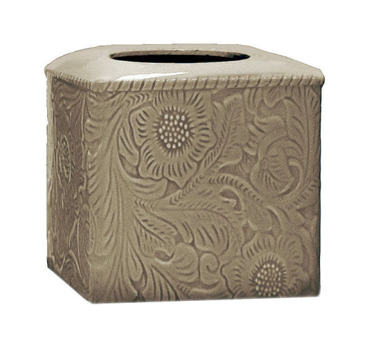 Savannah - Ceramic Tissue Box Cover - Taupe