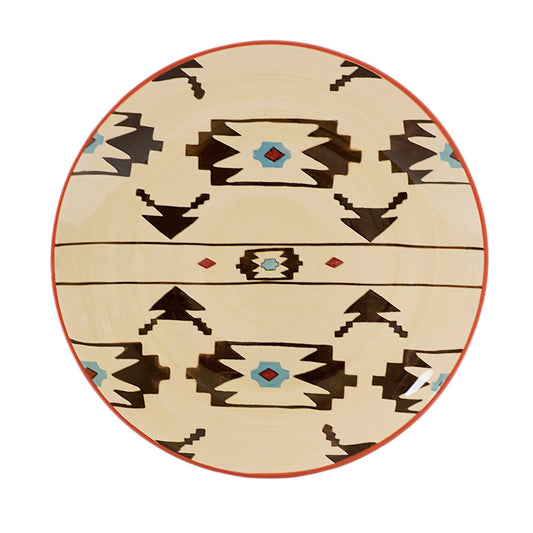 Artesia - Serving Platter - Cream / Brown / Red