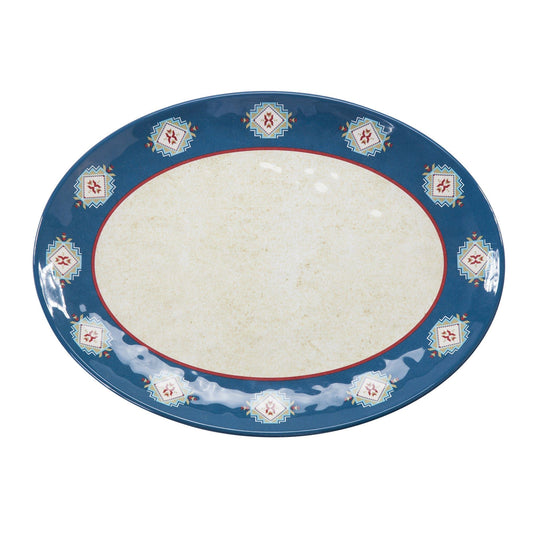 Spirit Valley - Melamine Serving Platter - Red / Cream / Blue