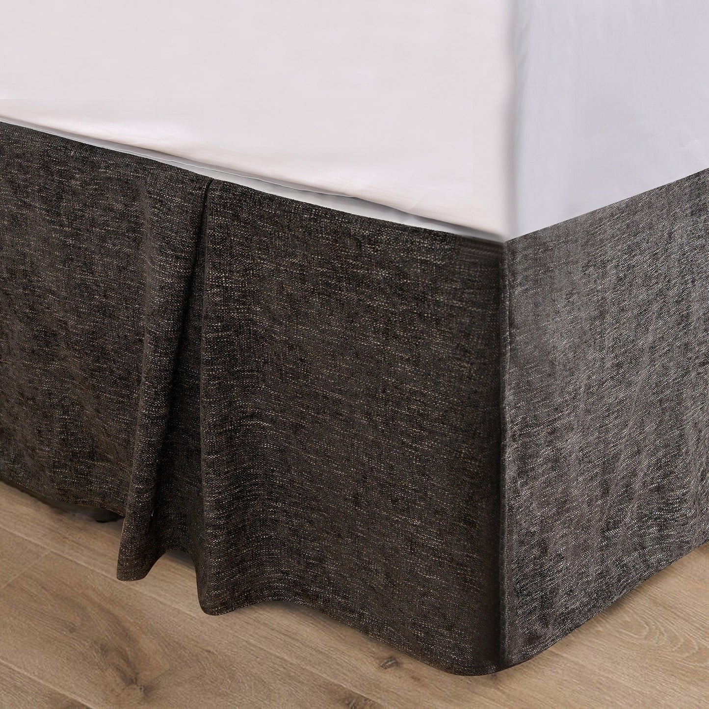 Hamilton - Queen Chenille Bed Skirt - Black