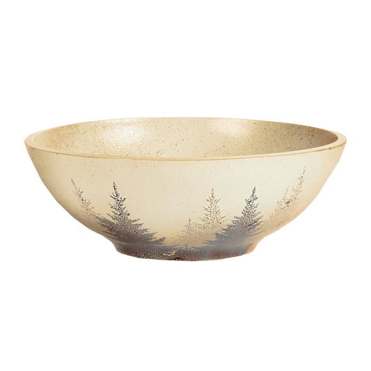 Clearwater Pines - Ceramic Serving Bowl - Cream / Tan / Brown