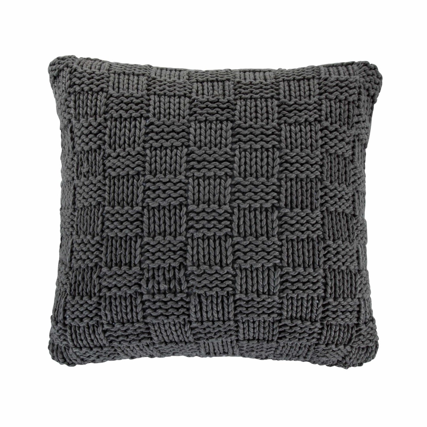 Chess Knit - Euro Sham - Slate