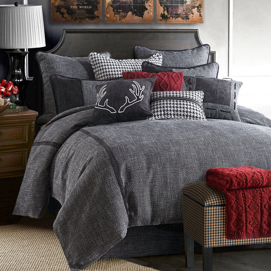 Hamilton - Full Tweed Comforter Set (Set of 4) - Gray