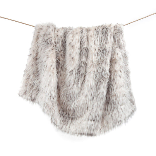 Ermine - Double-Sided Oversized Throw - White