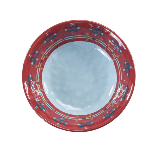 Spirit Valley - Melamine Bowl (Set of 4) - Red / Cream / Blue