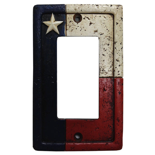 Texas Switch Plate - 5" x 3.5" Texas Single Rocker Wall Switch Plate - Multi