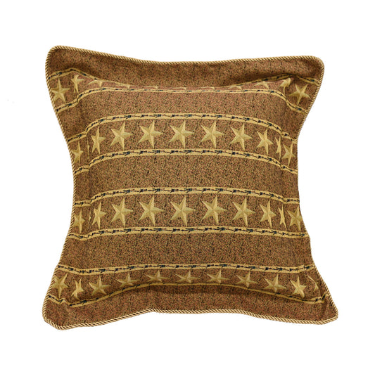 Barbwire Star - Euro Sham - Tan
