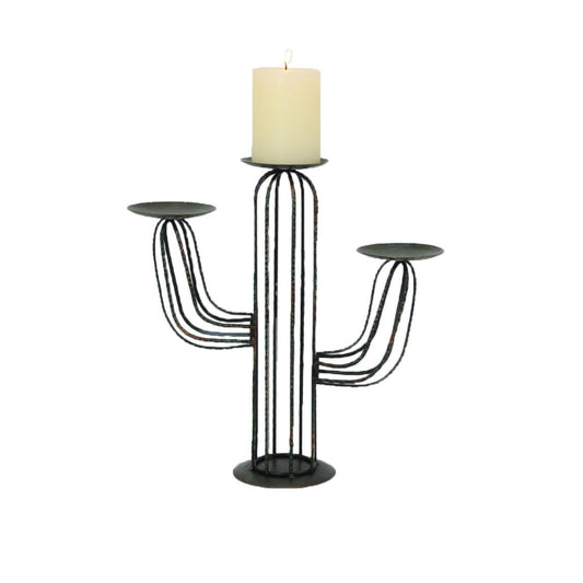 Candle Holder - Cactus 3-Pillar Candle Holder - Green
