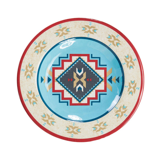 Spirit Valley - Melamine Salad Plate (Set of 4) - Red / Cream / Blue